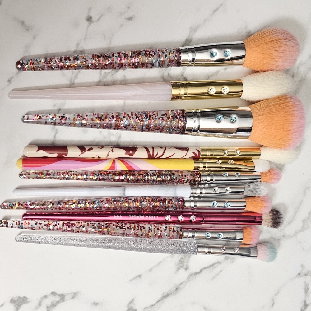 SlmissGlam Luna magic jewel makeup brush brushes cosmetics lot bundle beauty